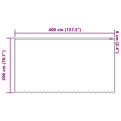 Tenda in Pizzo con tende Bianco 200 x 400 cm Poliestere | homemem39
