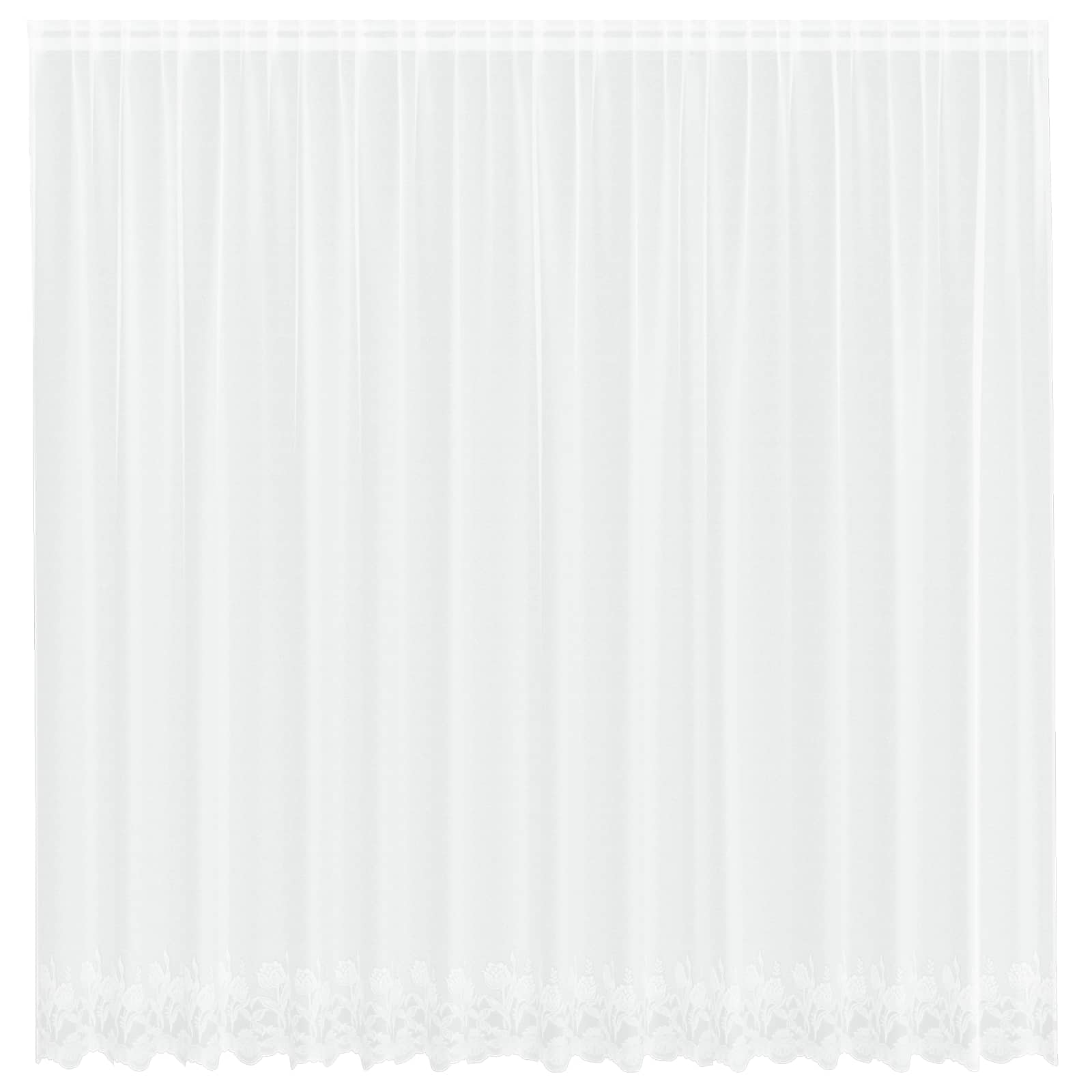 Tenda in Pizzo con tende Bianco 220 x 400 cm Poliestere | homemem39