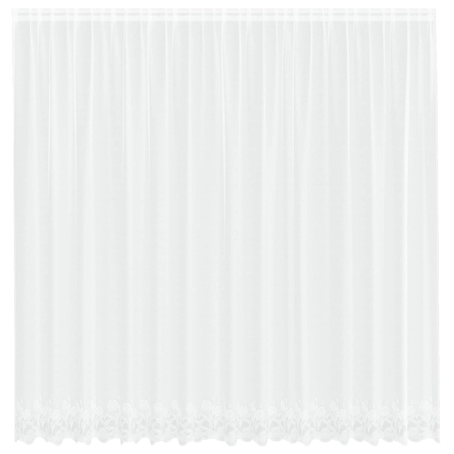 Tenda in Pizzo con tende Bianco 240 x 400 cm Poliestere | homemem39