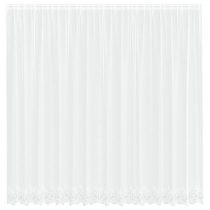 Tenda in Pizzo con tende Bianco 245 x 400 cm Poliestere | homemem39