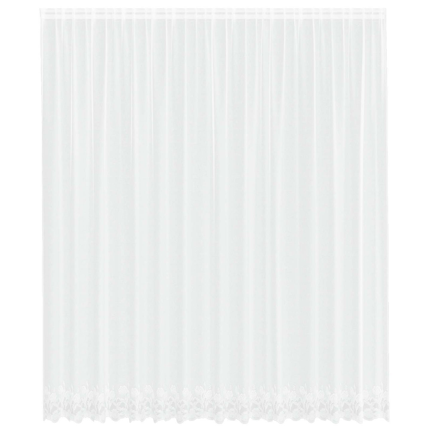 Tenda in Pizzo con tende Bianco 260 x 400 cm Poliestere | homemem39