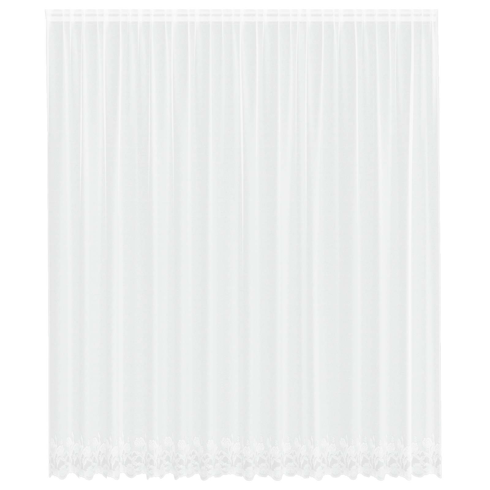 Tenda in Pizzo con tende Bianco 260 x 400 cm Poliestere | homemem39