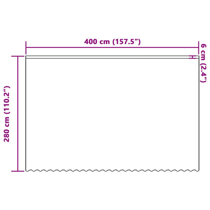 Tenda in Pizzo con tende Bianco 280 x 400 cm Poliestere | homemem39