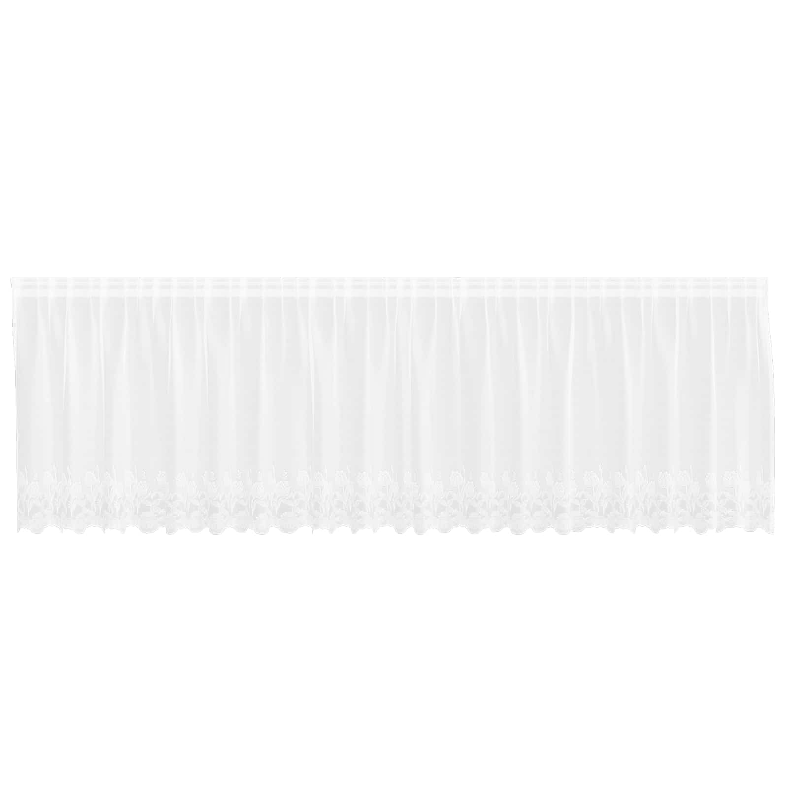 Tenda in Pizzo con tende Bianco 500 x 120 cm Poliestere | homemem39