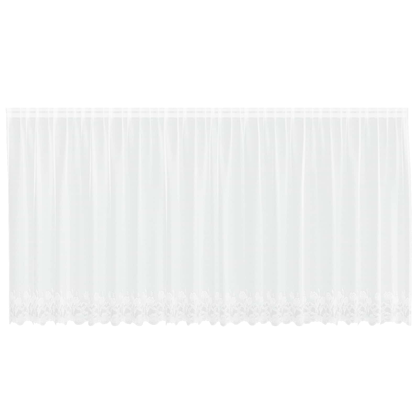 Tenda in Pizzo con tende Bianco 140 x 500 cm Poliestere | homemem39