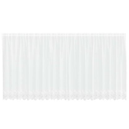 Tenda in Pizzo con tende Bianco 140 x 500 cm Poliestere | homemem39