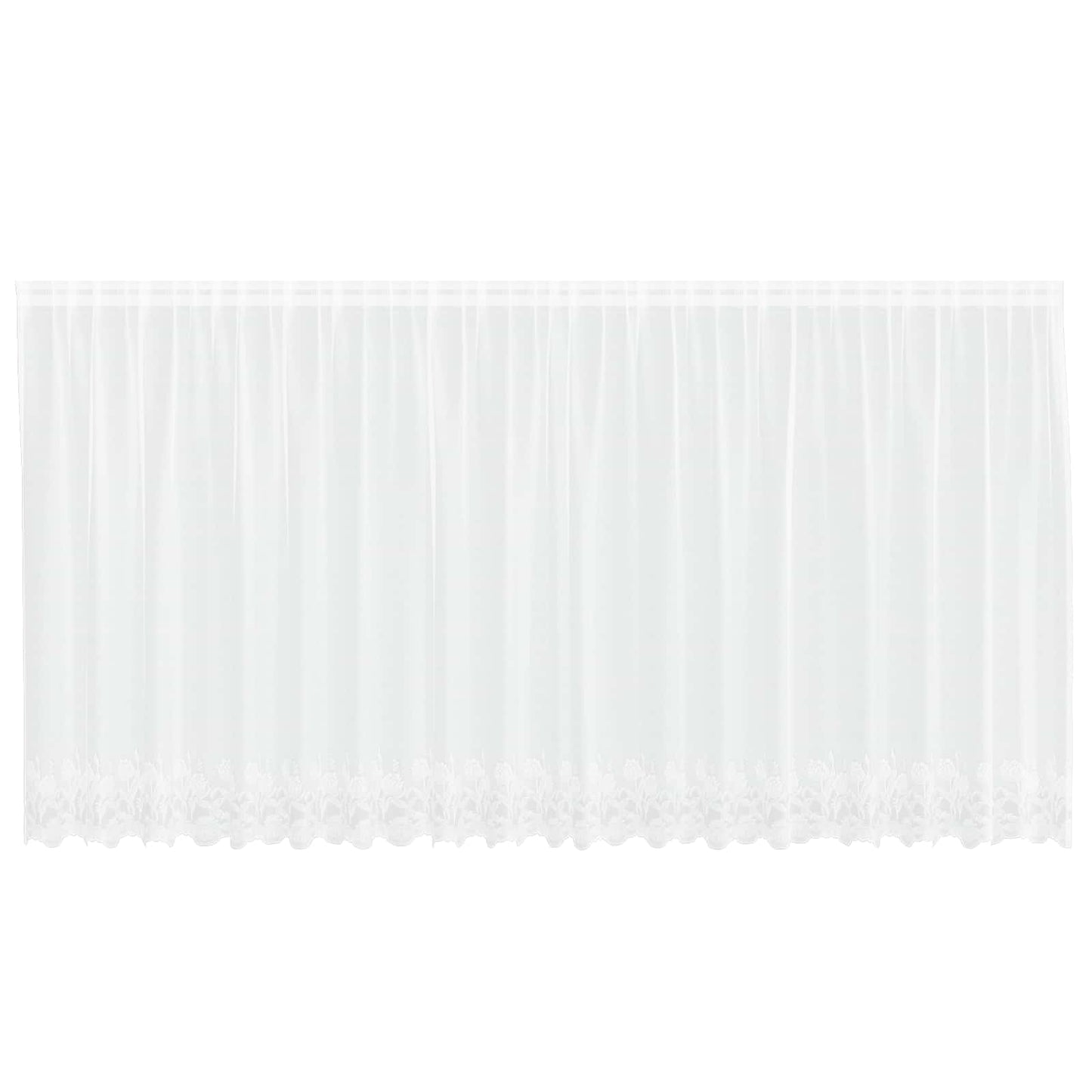 Tenda in Pizzo con tende Bianco 160 x 500 cm Poliestere | homemem39