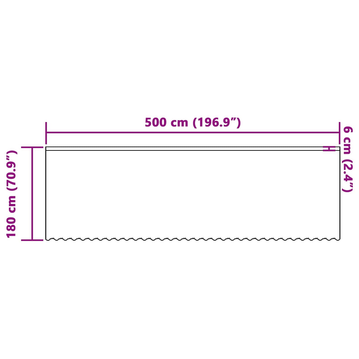 Tenda in Pizzo con tende Bianco 180 x 500 cm Poliestere | homemem39