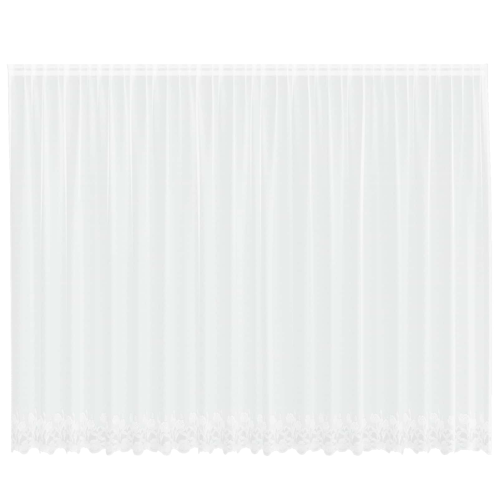 Tenda in Pizzo con tende Bianco 240 x 500 cm Poliestere | homemem39