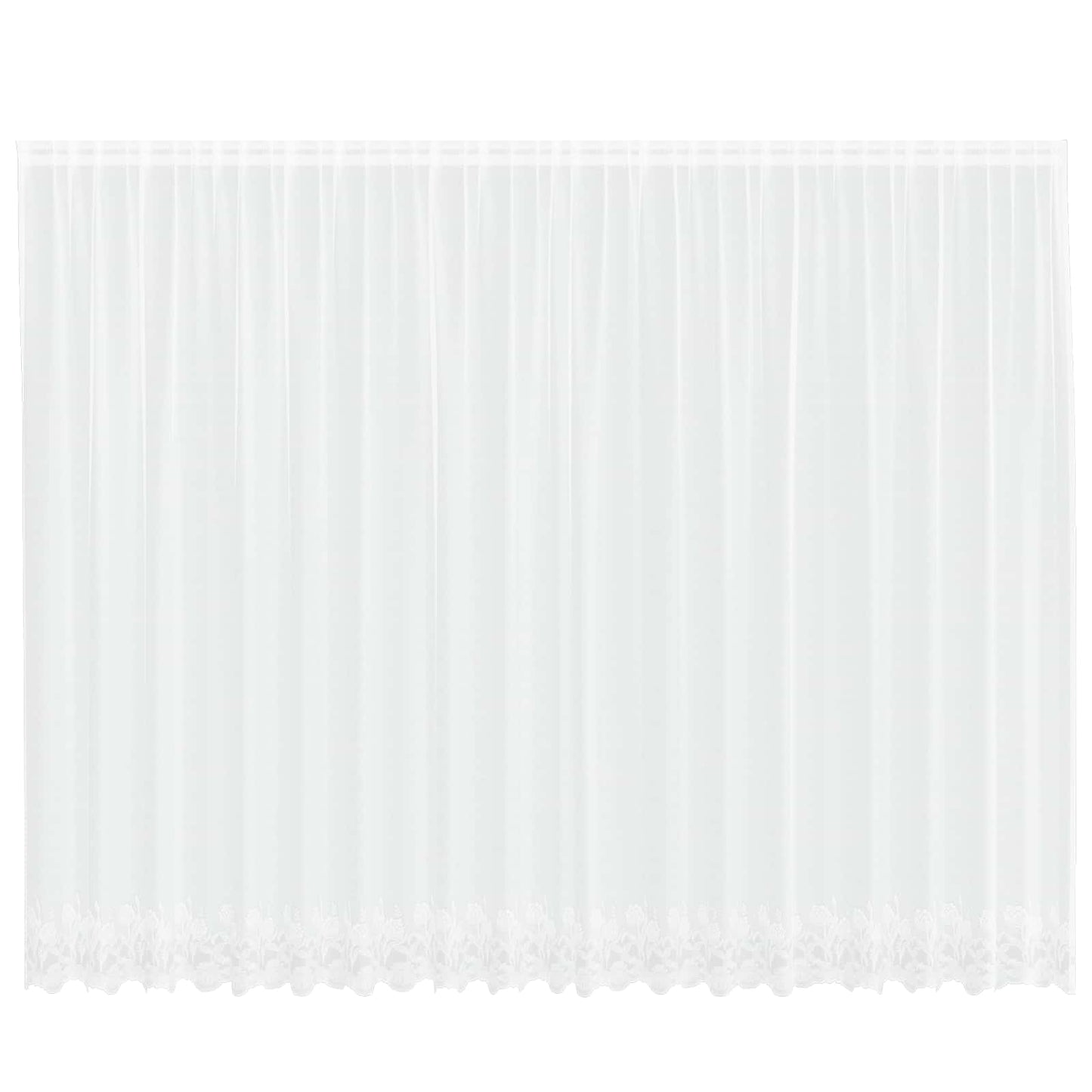 Tenda in Pizzo con tende Bianco 245 x 500 cm Poliestere | homemem39