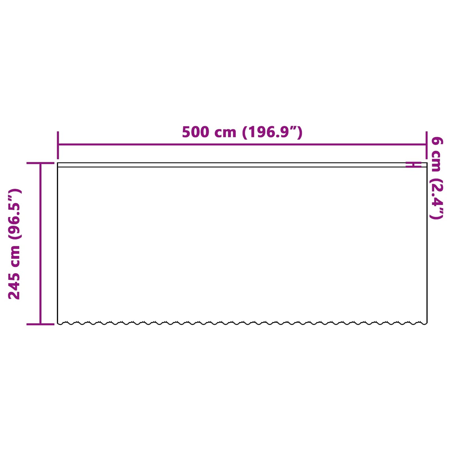 Tenda in Pizzo con tende Bianco 245 x 500 cm Poliestere | homemem39