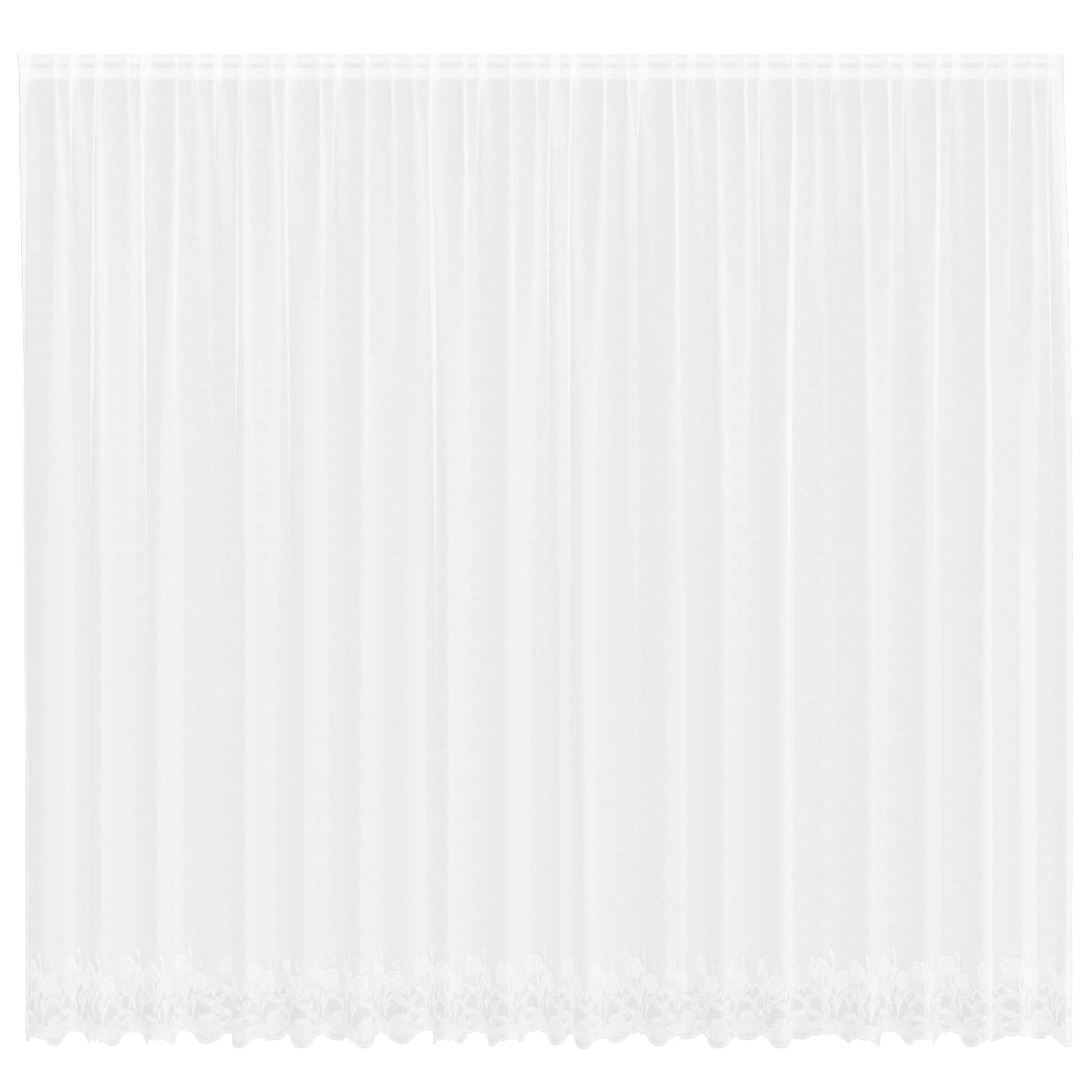 Tenda in Pizzo con tende Bianco 260 x 500 cm Poliestere | homemem39