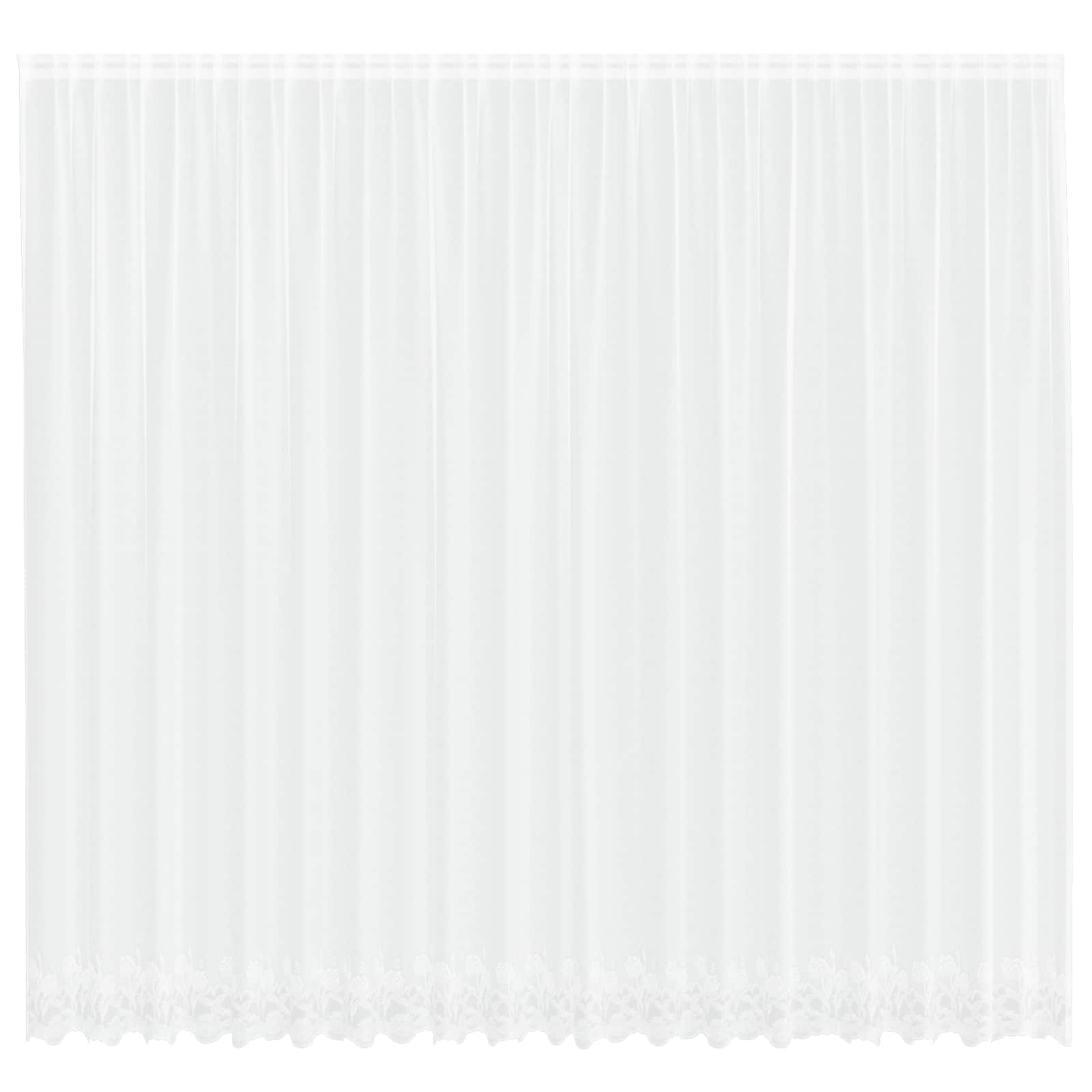 Tenda in Pizzo con tende Bianco 260 x 500 cm Poliestere | homemem39