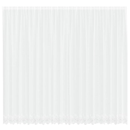 Tenda in Pizzo con tende Bianco 300 x 500 cm Poliestere | homemem39