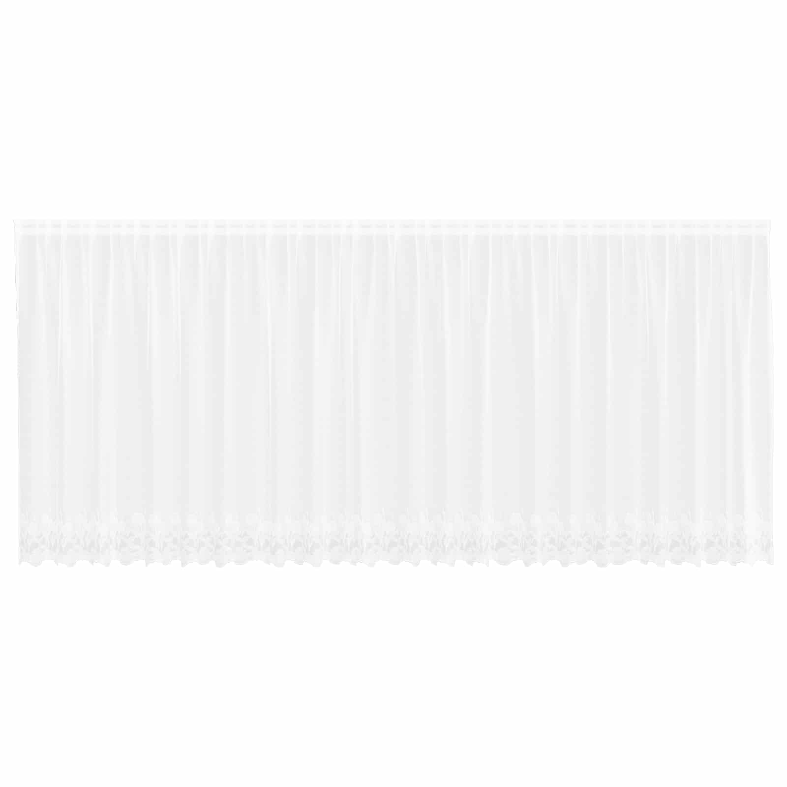 Tenda in Pizzo con tende Bianco 180 x 600 cm Poliestere | homemem39