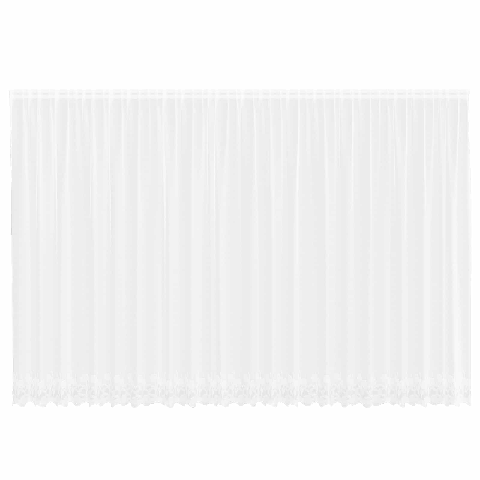 Tenda in Pizzo con tende Bianco 220 x 600 cm Poliestere | homemem39