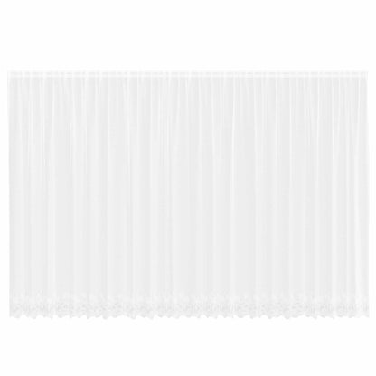 Tenda in Pizzo con tende Bianco 240 x 600 cm Poliestere | homemem39