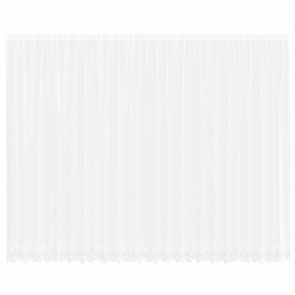 Tenda in Pizzo con tende Bianco 260 x 600 cm Poliestere | homemem39