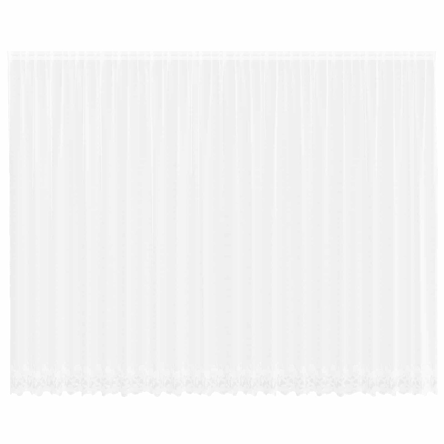 Tenda in Pizzo con tende Bianco 280 x 600 cm Poliestere | homemem39