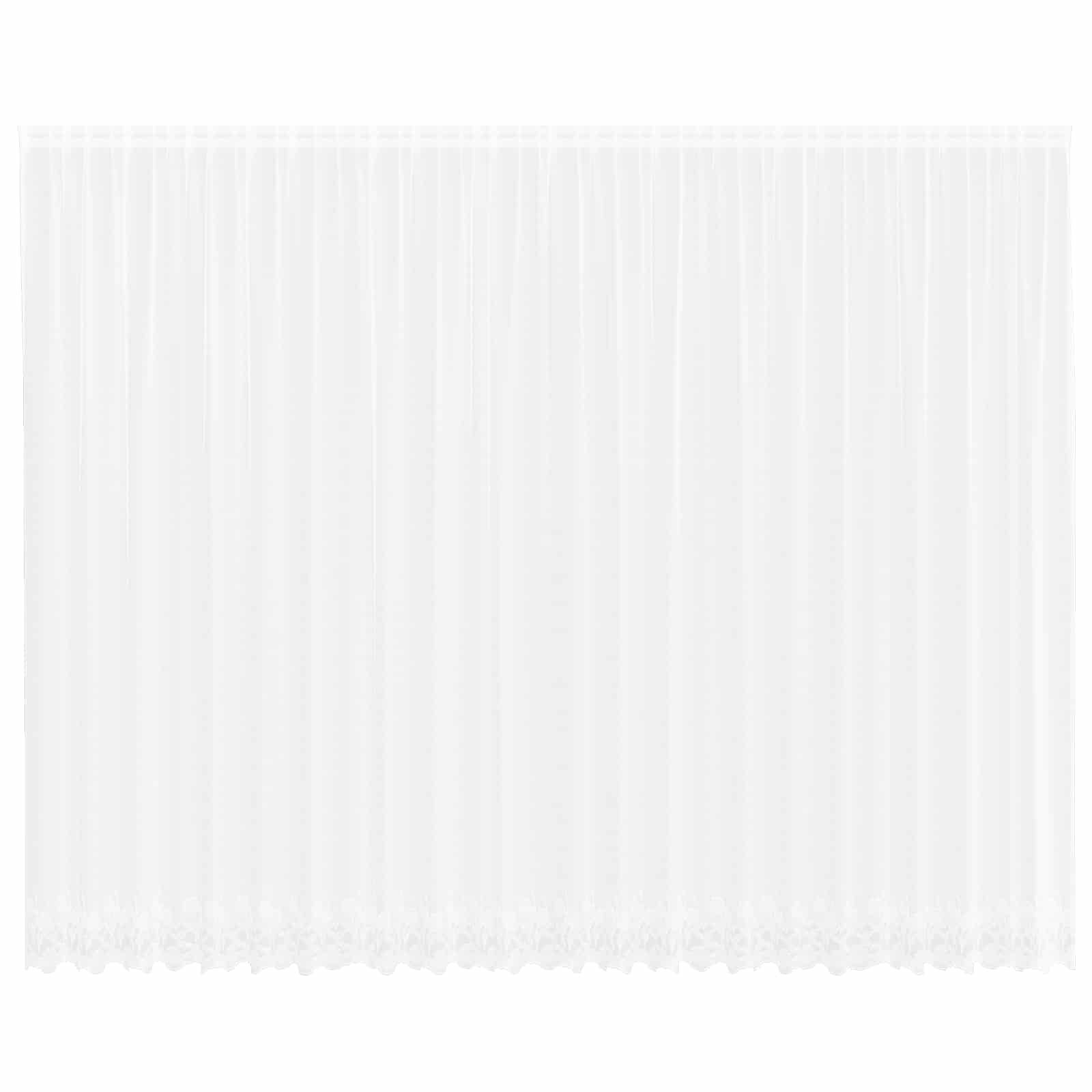 Tenda in Pizzo con tende Bianco 280 x 600 cm Poliestere | homemem39