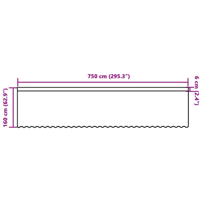 Tenda in Pizzo con tende Bianco 160 x 750 cm Poliestere | homemem39