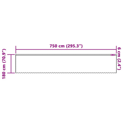 Tenda in Pizzo con tende Bianco 180 x 750 cm Poliestere | homemem39