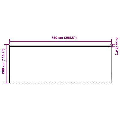 Tenda in Pizzo con tende Bianco 280 x 750 cm Poliestere | homemem39