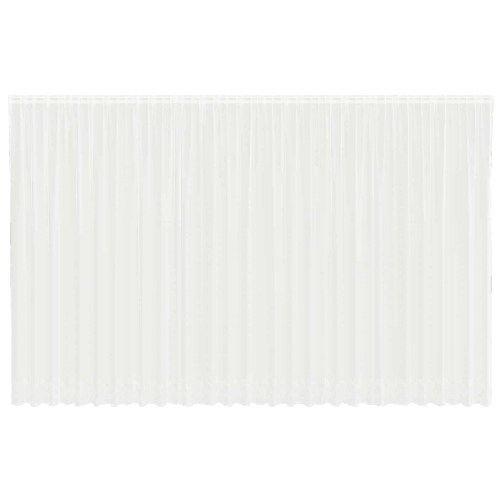 Tenda in Pizzo con tende Bianco 300 x 750 cm Poliestere | homemem39