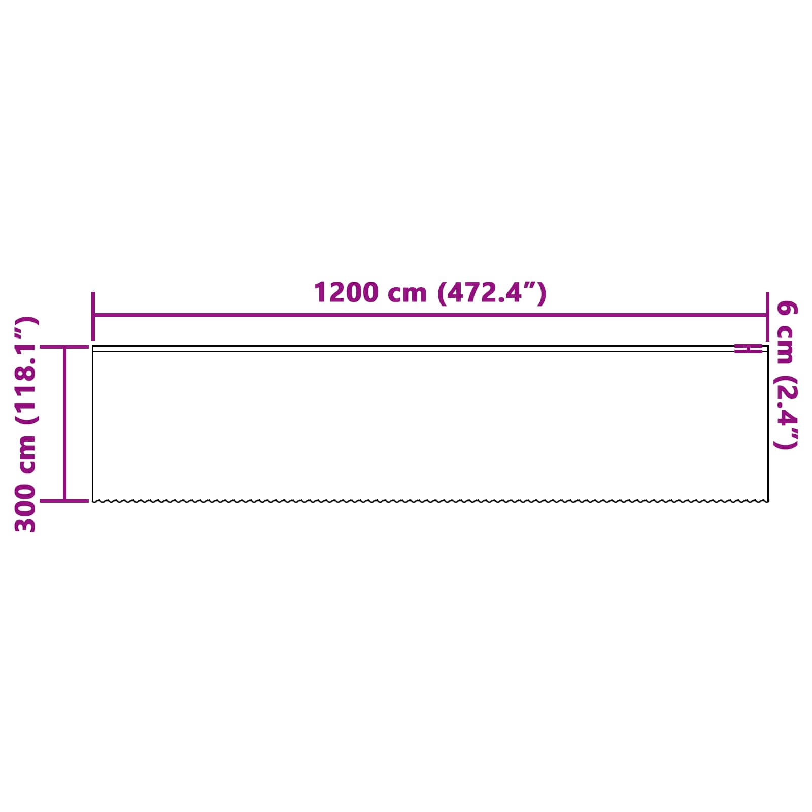 Tenda in Pizzo con tende Bianco 1200 x 300 cm Poliestere | homemem39