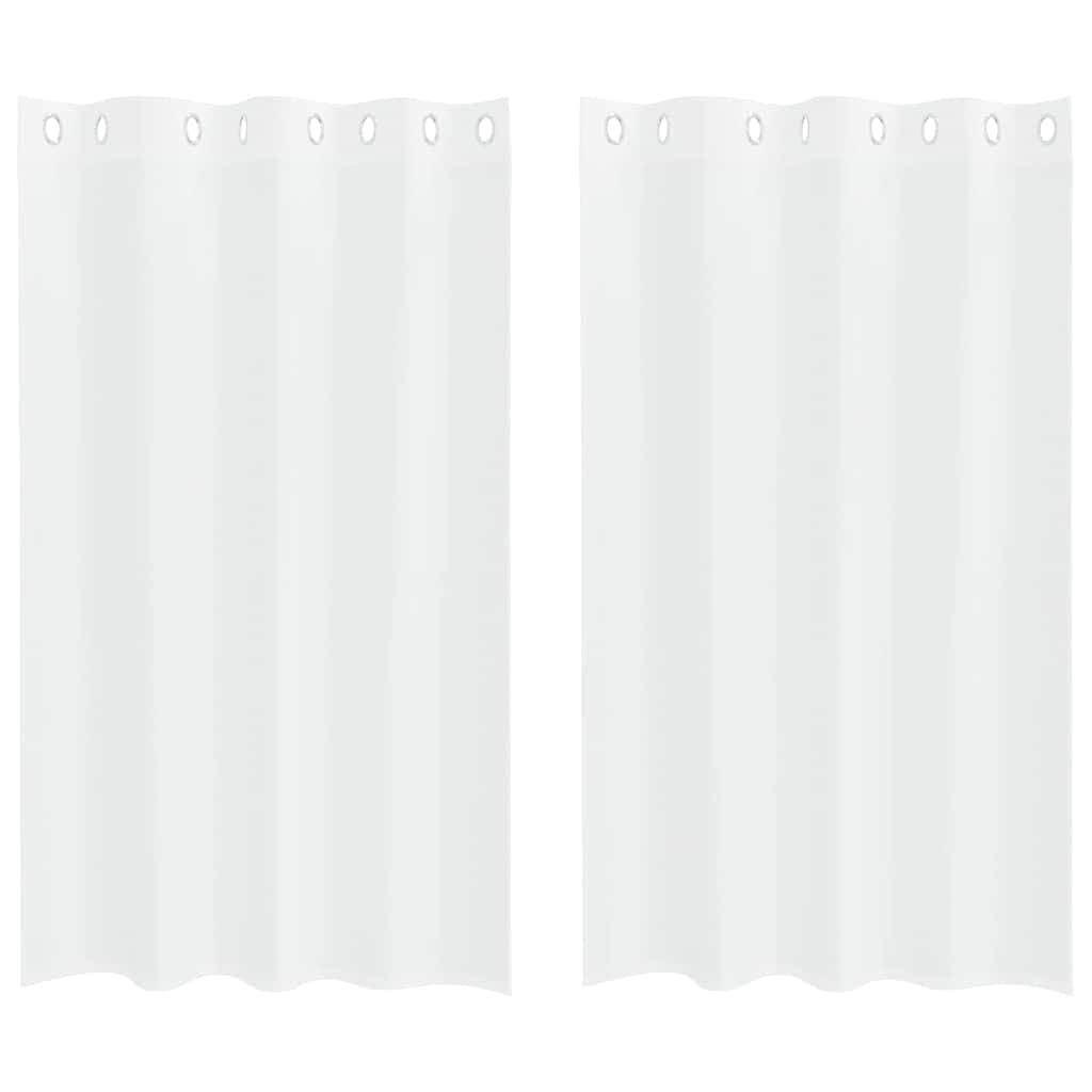 Tenda in Velo con tende 2 pcs Bianco 175 x 140 cm Poliestere | homemem39