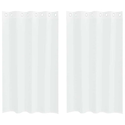 Tenda in Velo con tende 2 pcs Bianco 175 x 140 cm Poliestere | homemem39