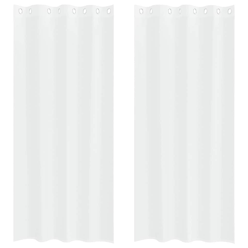 Tenda in Velo con tende 2 pcs Bianco 225 x 140 cm Poliestere | homemem39