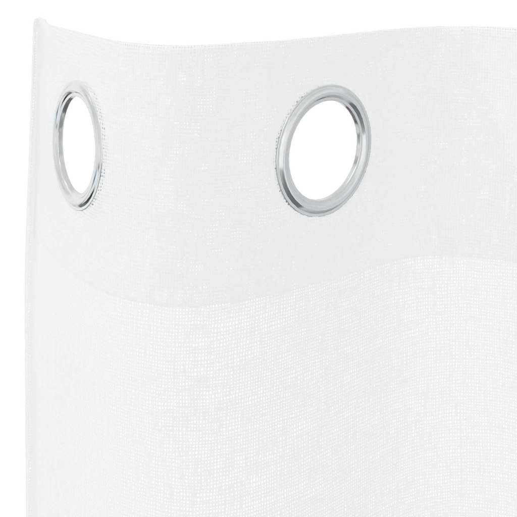 Tenda in Velo con tende 2 pcs Bianco 260 x 140 cm Poliestere | homemem39