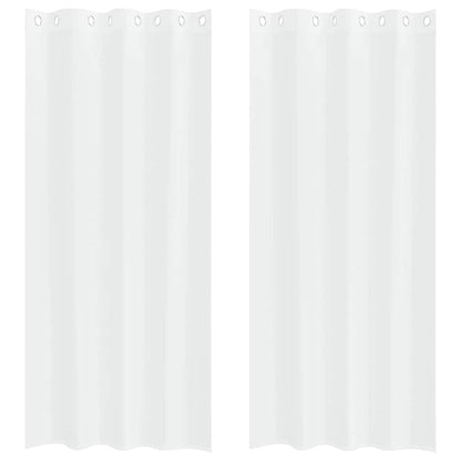 Tenda in Velo con tende 2 pcs Bianco 260 x 140 cm Poliestere | homemem39