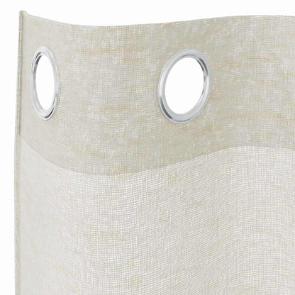Tenda in Velo con tende 2 pcs Crema 175 x 140 cm Poliestere | homemem39