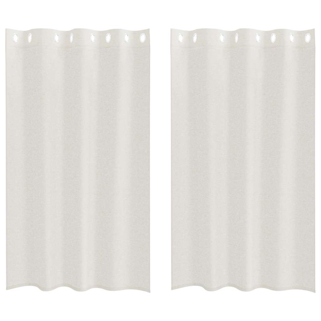 Tenda in Velo con tende 2 pcs Crema 175 x 140 cm Poliestere | homemem39