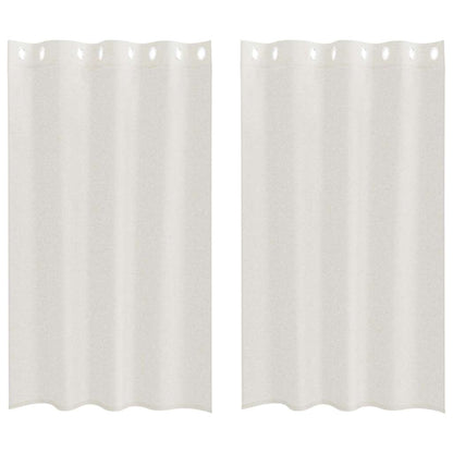Tenda in Velo con tende 2 pcs Crema 175 x 140 cm Poliestere | homemem39