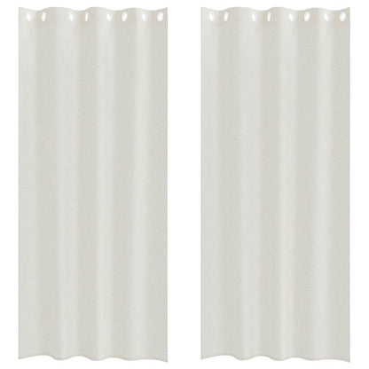 Tenda in Velo con tende 2 pcs Crema 225 x 140 cm Poliestere | homemem39