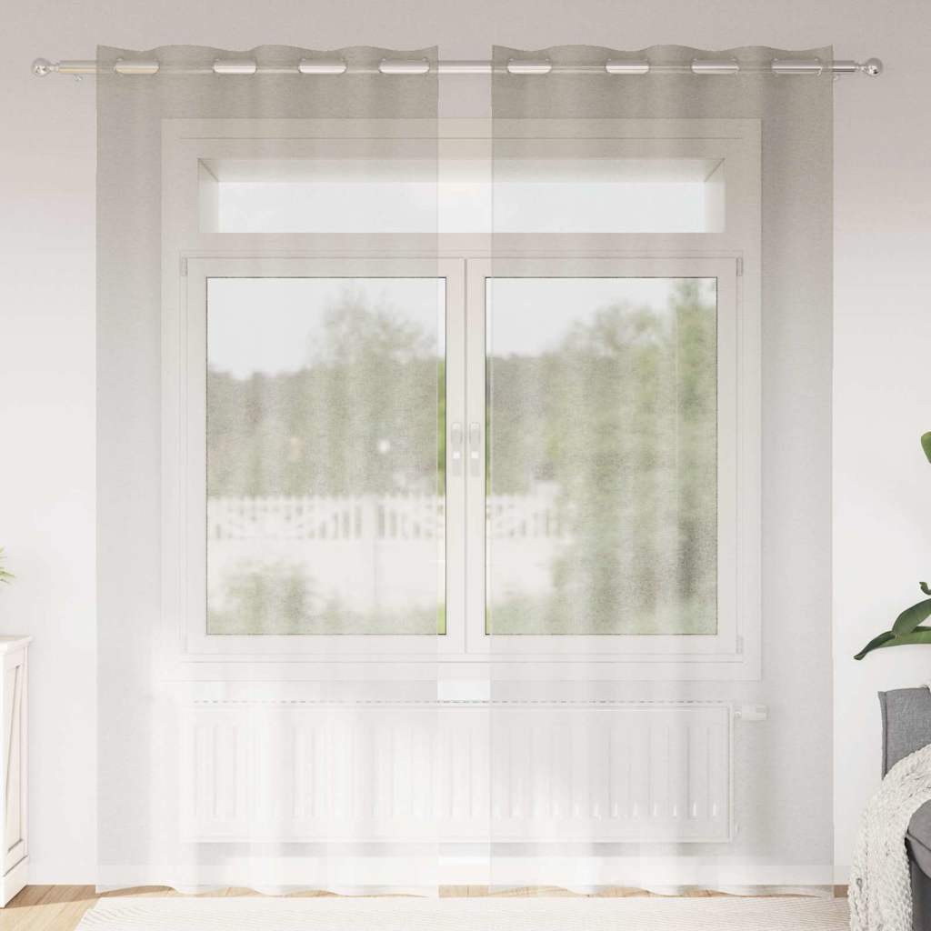 Tenda in Velo con tende 2 pcs Crema 260 x 140 cm Poliestere | homemem39