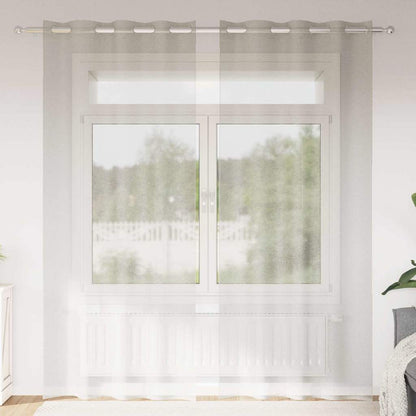 Tenda in Velo con tende 2 pcs Crema 260 x 140 cm Poliestere | homemem39