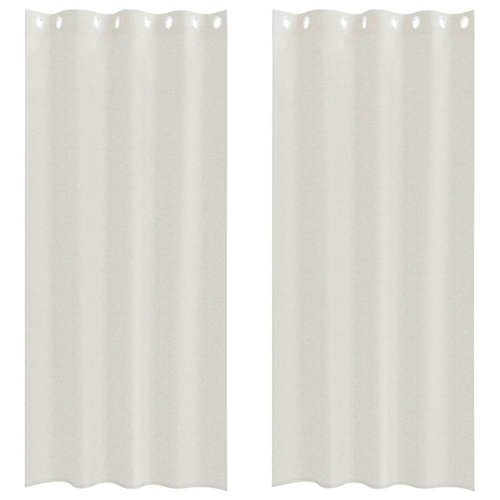 Tenda in Velo con tende 2 pcs Crema 260 x 140 cm Poliestere | homemem39
