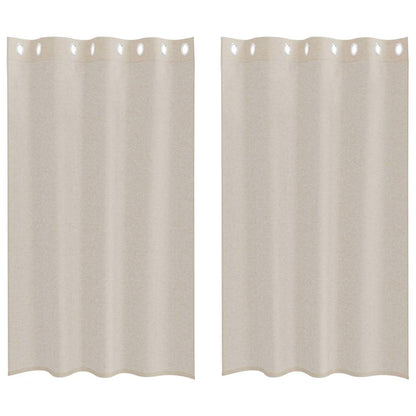 Tenda in Velo con tende 2 pcs Sabbia 175 x 140 cm Poliestere | homemem39