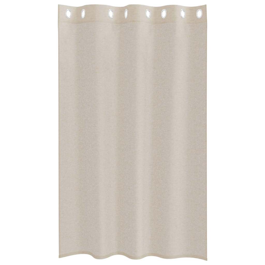 Tenda in Velo con tende 2 pcs Sabbia 175 x 140 cm Poliestere | homemem39