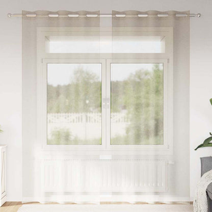 Tenda in Velo con tende 2 pcs Sabbia 245 x 140 cm Poliestere | homemem39