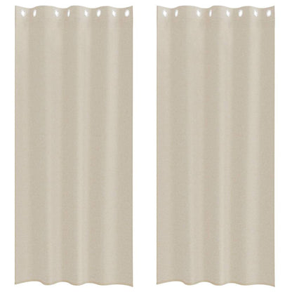 Tenda in Velo con tende 2 pcs Sabbia 245 x 140 cm Poliestere | homemem39