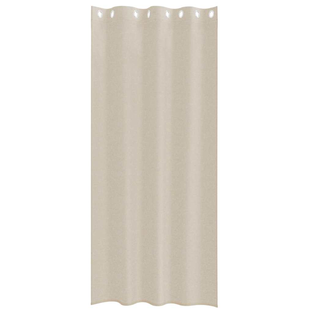 Tenda in Velo con tende 2 pcs Sabbia 260 x 140 cm Poliestere | homemem39