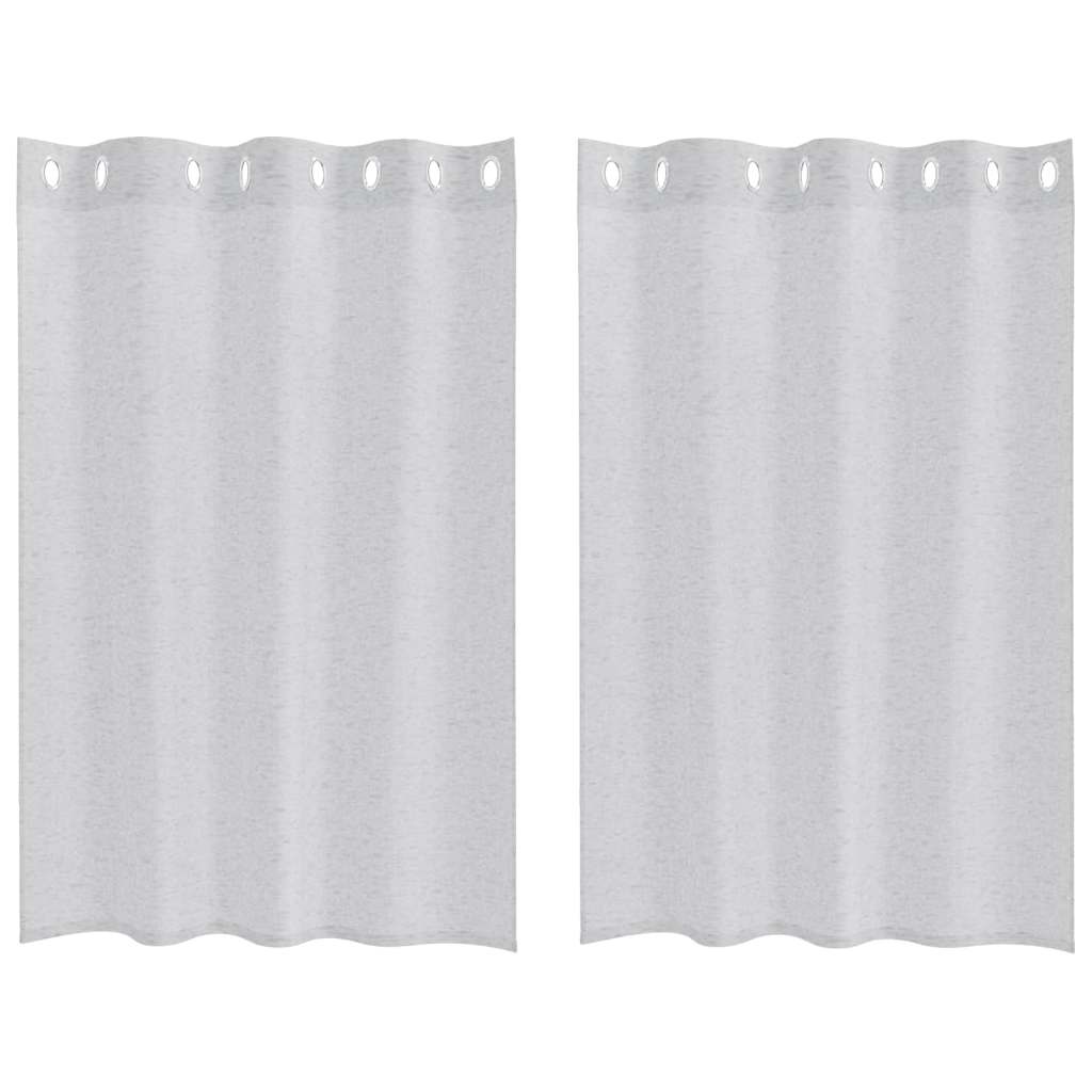 Tenda in Velo 2 pcs Grigio chiaro 140 x 140 cm Poliestere | homemem39