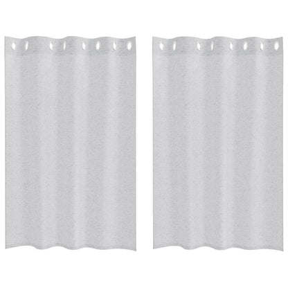 Tenda in Velo 2 pcs Grigio chiaro 140 x 140 cm Poliestere | homemem39