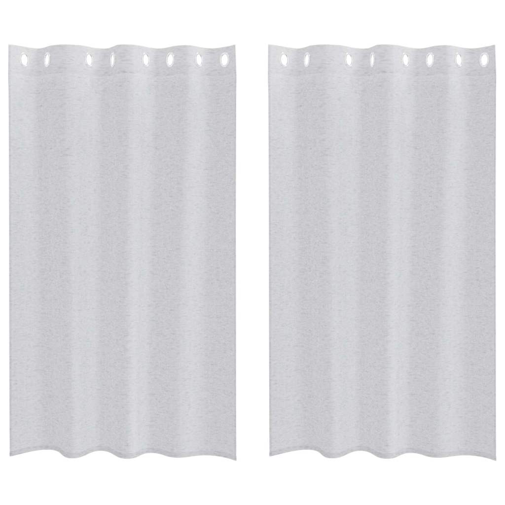 Tenda in Velo 2 pcs Grigio chiaro 175 x 140 cm Poliestere | homemem39