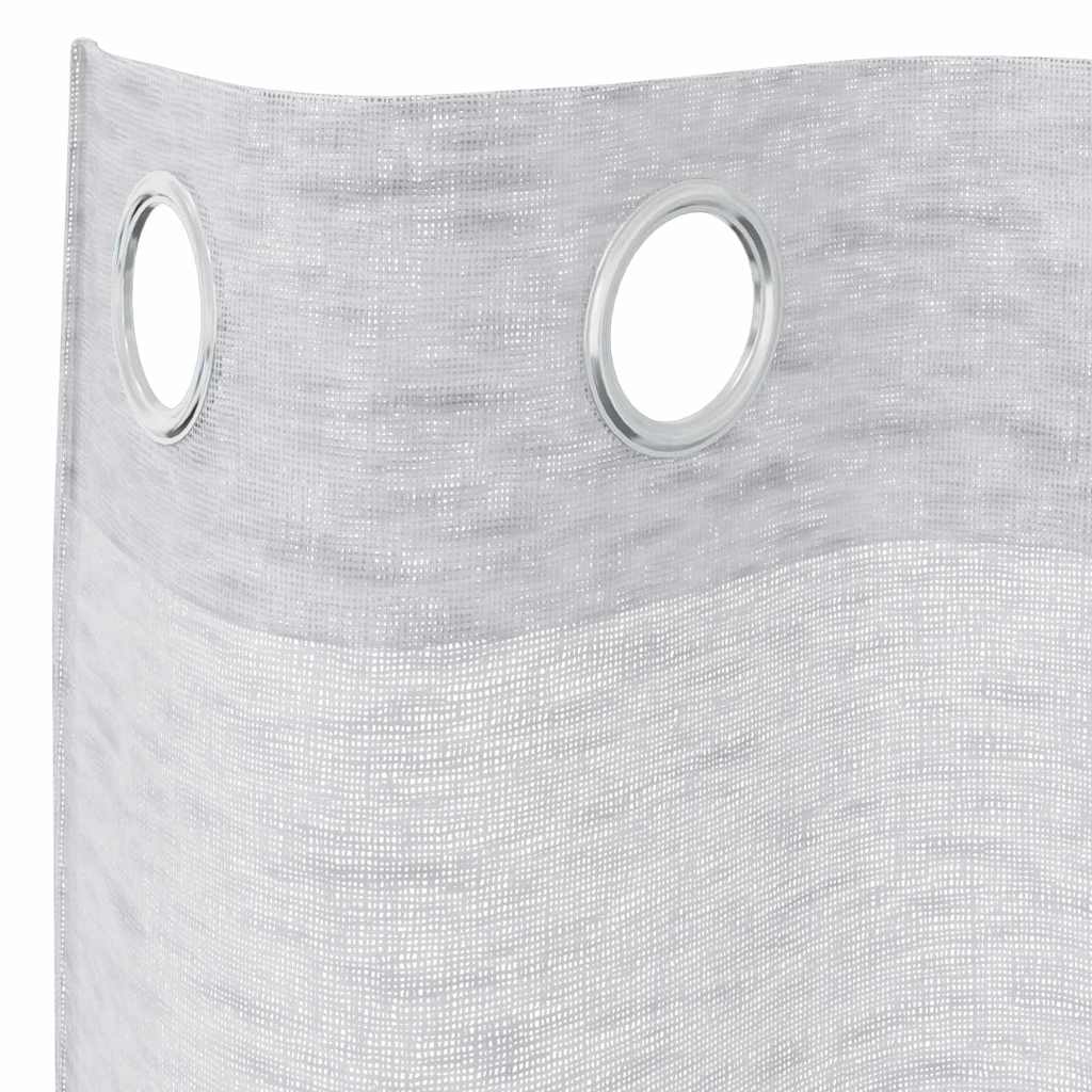 Tenda in Velo 2 pcs Grigio chiaro 225 x 140 cm Poliestere | homemem39